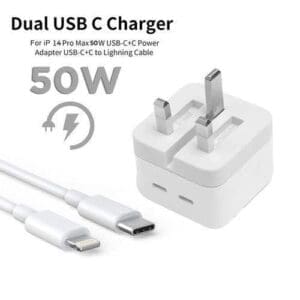 50W Dual Type C Lighting Super Fast Original Charger For Iphone series