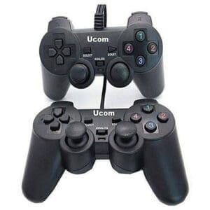 UCOM PC Game Pad Double PC Controller Game Pad Wired- Black