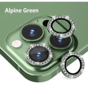  Camera Lens Protector for Apple iPhone 13 Diamond Stone Sparkling Metal Ring Protector  