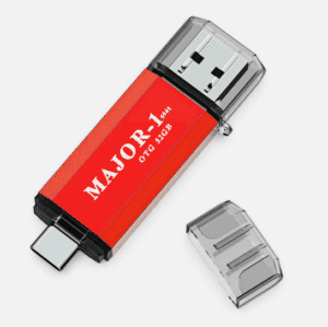 Major Flash Drive Type C, 32GB OTG 2 in 1 for USB-C Device Smartphones, Computer