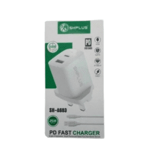 SHPLUS SH-A683 PD Fast Charger - 55W Output, USB & Type-C Ports